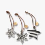 Weihnachtsbaumschmuck Star aus Porzellan 3er Set