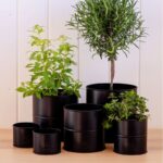Blumentopf 6er Set schwarz A2 Living