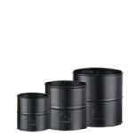 Blumentopf 3er Set schwarz A2