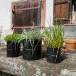 Blumentopf 3er Set schwarz A2