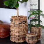 Pflanzkorb A2 Living Rattan Korb Maxi rund Durchmesser 45 cm, Höhe 66 cm