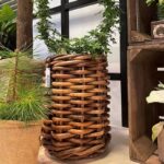 A2 Living Rattan Korb Mini rund Durchmesser 32 cm, Höhe 40 cm