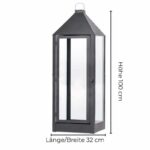 Laterne Mega Hightower 100cm hoch von A2 Living schwarz, wetterfest