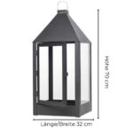 Laterne Mega 70,0cm hoch von A2 Living, schwarz wetterfest