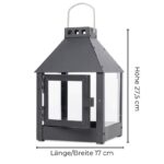 A2 Living Laterne Mini Quadro 27,5 cm, schwarz, wetterfest