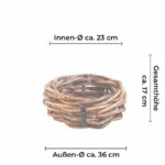 A2 Living Rattan Korb, Schale mini für Indoor und Outdoor, naturbelassen