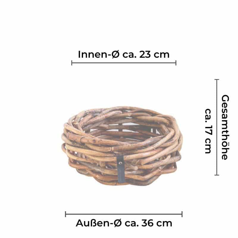 A2 Living Rattan Korb, Schale mini für Indoor und Outdoor, naturbelassen