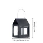 A2 Laterne schwarz 12 cm hoch