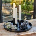 Schwarze Kerzenständer für Stabkerzen im 4er Set von A2 Living, magnetisch