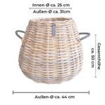 A2 Living Kubu Rattan Korb Pear Maxi