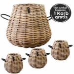 A2 Living Rattan Körbe Pear Kubu im Set, in verschiedenen Größen