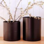 Metall Blumentopf, 2er Set, schwarz von A2 Living