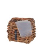 Rattankorb eckig Mini Low von A2 Living für Indoor und Outdoor Länge 27 cm, Breite 27 cm, Höhe 24 cm