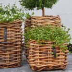 Rattankorb eckig Mini Low von A2 Living für Indoor und Outdoor Länge 27 cm, Breite 27 cm, Höhe 24 cm