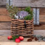 Rattankorb eckig Mini Low von A2 Living für Indoor und Outdoor Länge 27 cm, Breite 27 cm, Höhe 24 cm