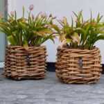 Rattankorb eckig Mini Low von A2 Living für Indoor und Outdoor Länge 27 cm, Breite 27 cm, Höhe 24 cm