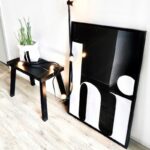 Poster mit Aufdruck schwarz-weiß 70x50 cm