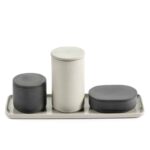 Ovale Box mit Deckel schwarz Cose Serax