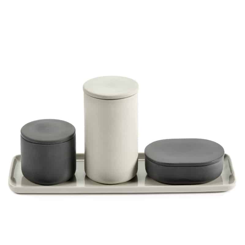 Ovale Box mit Deckel schwarz Cose Serax