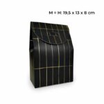 Geschenkbox im 3er Set in 3 verschiedenen Größen, schwarz -gold