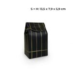 Geschenkbox im 3er Set in 3 verschiedenen Größen, schwarz -gold