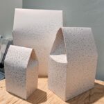 Geschenkbox im 3er Set in 3 verschiedenen Größen, weiß-gold