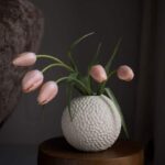 Vase Kaia 25cm von Cooee in der Farbe linnen