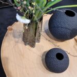 Vase Kaia 25cm von Cooee in der Farbe schwarz