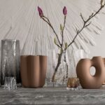 Vase Gry Wide 19 cm von Cooee in der Farbe clear / klar