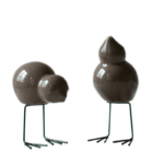 DKBK Swedish Bird aus Keramik in der schwarz, weiss und mole dot