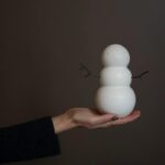 Schneemann aus Keramik weiß von DBKD in zwei Größen