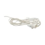 Weißes Kabel mit Fassung, 4 Meter lang, von House Doctor