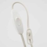 Weißes Kabel mit Fassung von House Doctor, 4 Meter lang