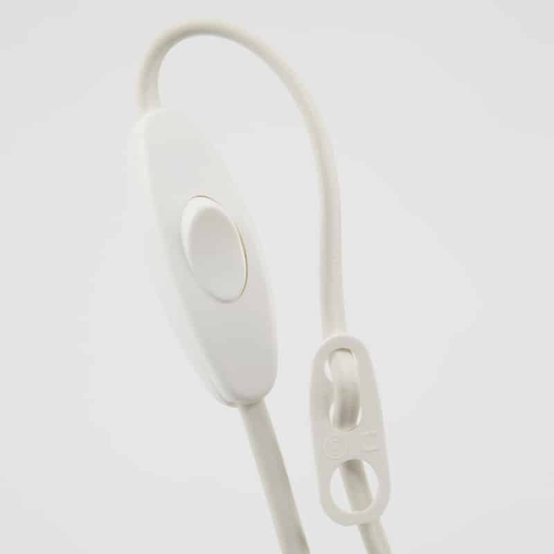 Weißes Kabel mit Fassung von House Doctor, 4 Meter lang