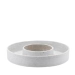grauer Kerzenhalter The Ring von House Doctor aus Polystone