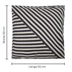 Kissen Azy von House Doctor, schwarz, off-white