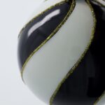 Weihnachtskugel Coil schwarz weiß von House Doctor im 4er Set