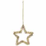Weihnachtsschmuck Stern Lamet von House Doctor, Messing, gold, Länge 10 cm, Breite 10 cm