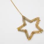 Weihnachtsschmuck Stern Lamet von House Doctor, Messing, gold, Länge 10 cm, Breite 10 cm