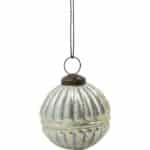 Weihnachtskugeln Rhomb 4er Set von House Doctor, antik-silber