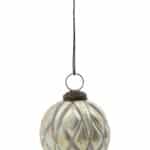 Weihnachtskugeln Rhomb 4er Set von House Doctor, antik-silber