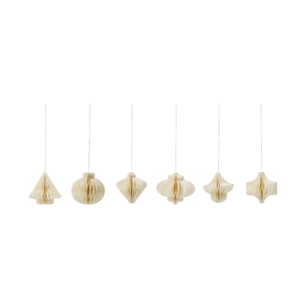 Ornamente Comb aus Papier von House Doctor im 6er Set