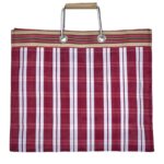 Tasche Joy von House Doctor, Tasche rot hellblau kariert