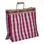 Tasche Joy von House Doctor, Tasche rot hellblau kariert