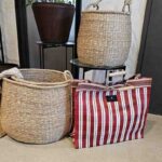 Tasche Joy von House Doctor, Tasche rot hellblau kariert