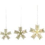 Weihnachtsschmuck Stars Lamet von House Doctor, gold, 3er Set