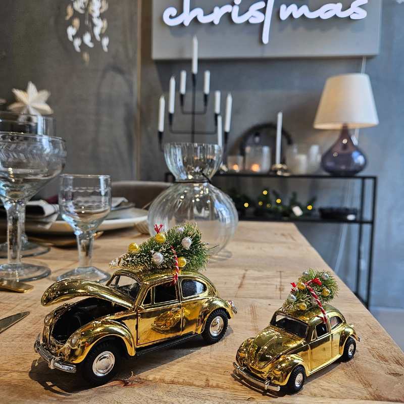 Xmas Car golden in 2 Größen