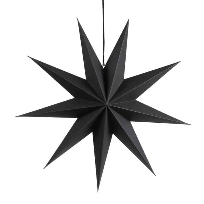 Papierstern 60 cm schwarz