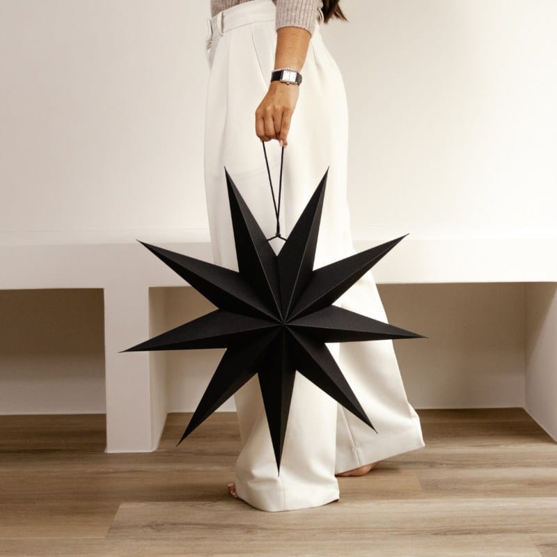 Papierstern schwarz 60 cm