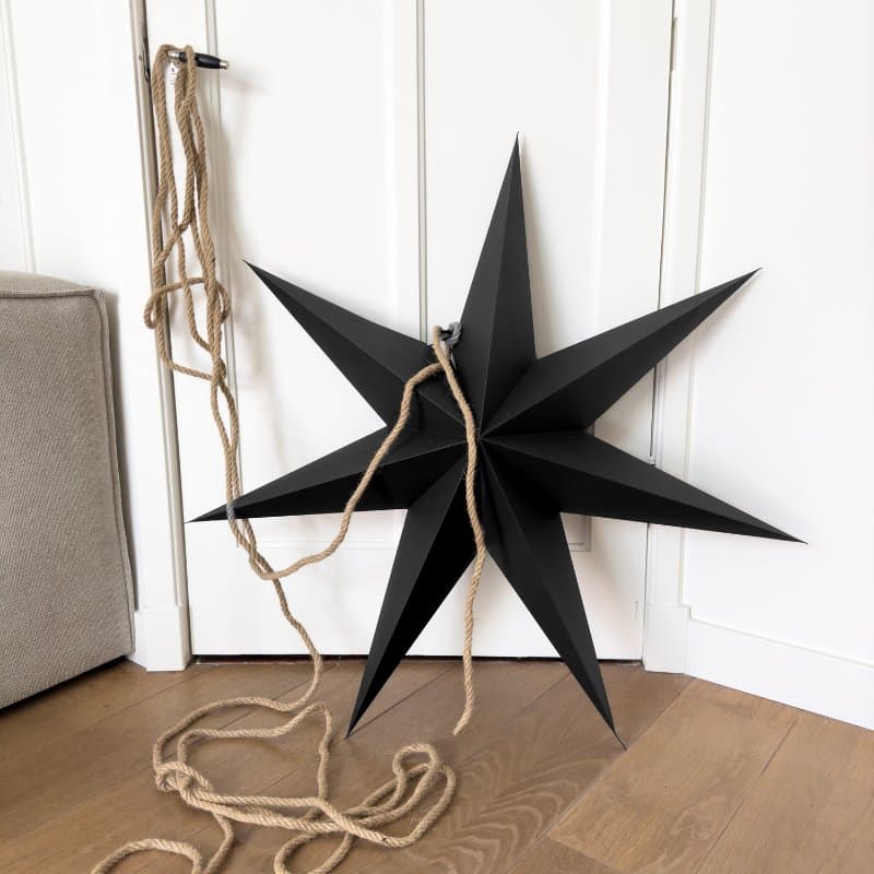 Papierstern 100 cm schwarz